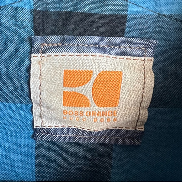 Hugo Boss Men Medium Blue Flannel Shirt Button Up Orange Label Roll Tab
Sleeve - Picture 8 of 11